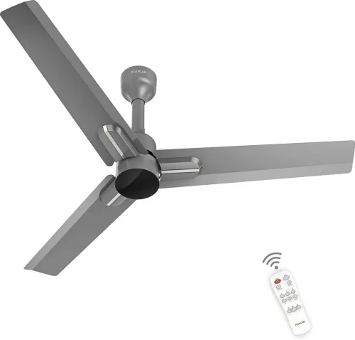 Image of Polycab Wizzy Neo 1200mm BLDC Ceiling Fan with Remote (Ash Grey, 5-Star)
