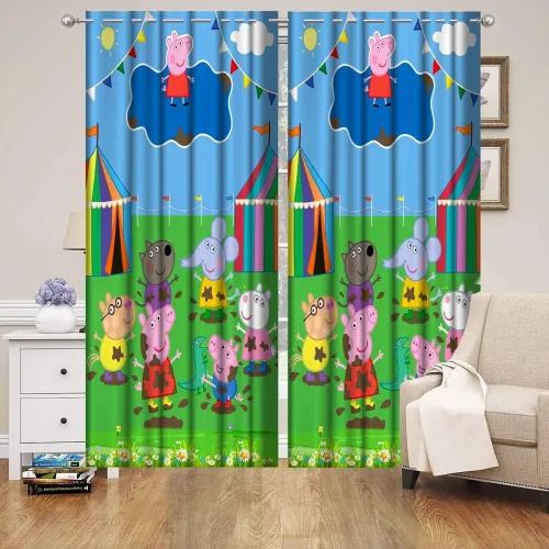 Image of Polyester 3D Digital Printed Kids Room Curtains