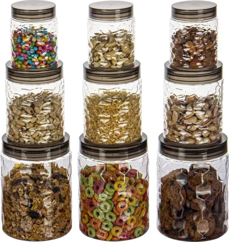 Image of POLYSET Plastic Utility Container - 6450 ml (Pack of 9, Black)