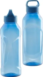 POLYSET Cairo Screw-lid PET 750ml Plastic Bottle (Pack of 2, Blue)