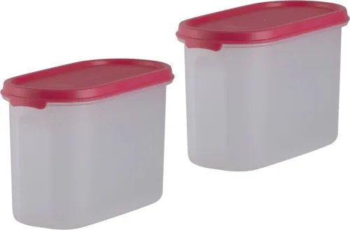 Image of POLYSET Plastic Utility Container - 1100 ml (Pack of 2, Pink)