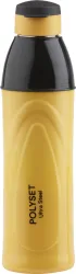 POLYSET Smarty Fliptop 800ml,Double Wall PU Insulated Inner Steel Bottle,Yellow