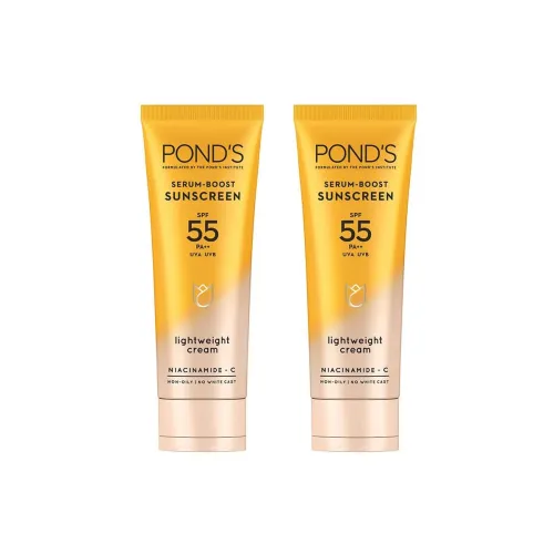 Image of POND'S All Serum Boost Sunscreen Prevent And Fade Dark Patches 50G With The Power Of Spf 55 And Niacinamide-C Serum 100G