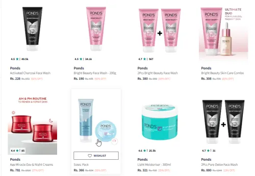 Image of Pond's Beauty Product Up to 68% Discount
