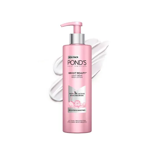 Image of POND'S Bright Beauty Light Crème moisturizing Body Lotion With 1% Niacinamide For Smooth & Bright Skin, for All skin Typ