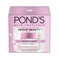 Ponds Bright Beauty Light Cream with UV Filter | Niasorcinol | 100x Better than Vitamin C | Niacinamide | Fades Dark Sp