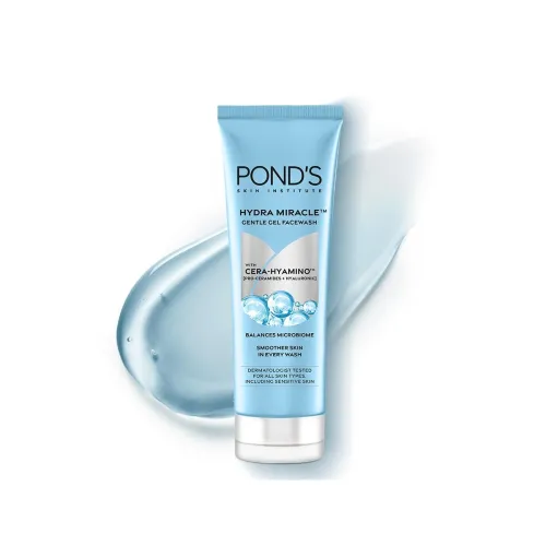 Image of POND'S Hydra Miracle Gentle Gel Face Wash 100g | Refreshing Gel Face Wash | Gently cleanses and balances Microbiome for 