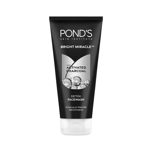 Image of POND'S Pure Detox Face Wash 200 g| | Daily Exfoliating & Brightening Cleanser| | Deep Cleans Oily Skin - With Activated 