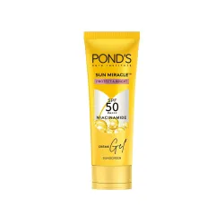 POND’S Sun Miracle SPF 50 PA+++ Crème Gel Sunscreen-Protect & Bright, With 3% Niacinamide