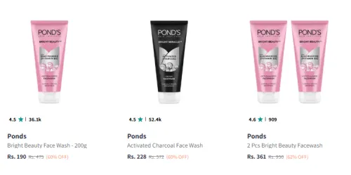 Image of Pond's Beauty and Personal Care @ Minimum 60% Discount