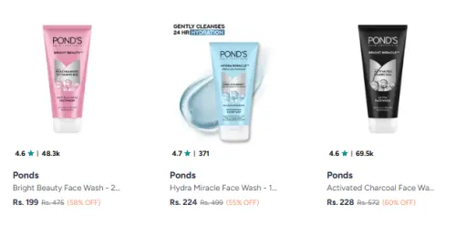 Image of Ponds Beauty Products at Minimum 50% Discount