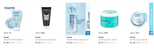 Image of Ponds Beauty Products upto 64% Discount