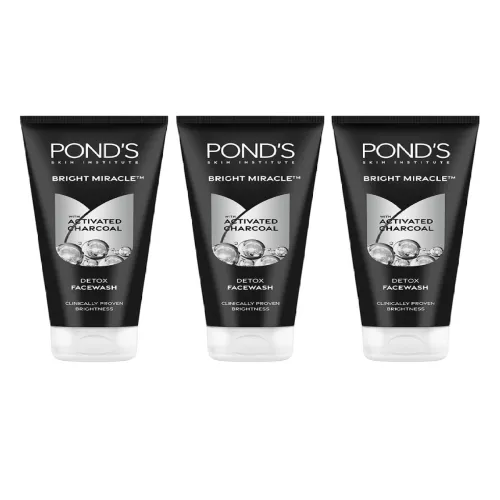 Image of Ponds Bright Miracle Detox Facewash 200g (pack of 3)
