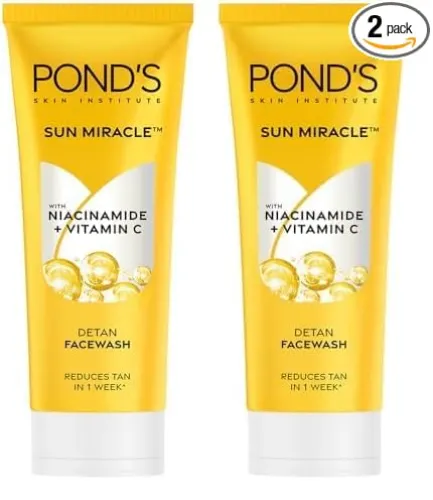 Image of Pond's Detan Face Wash for Tan Removal 100gm (Pack of 2)