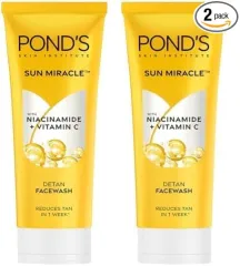 Ponds Detan Face Wash for Tan Removal 100gm (Pack of 2)