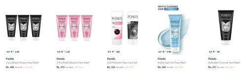 Image of Ponds Face Wash And Cleanser Upto 74% Off