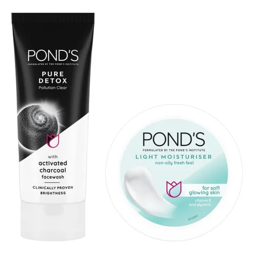 Image of POND'S Pure Detox Face Wash 200 g, Daily Exfoliating & Brightening Cleanser