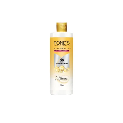 Image of POND'S SUN MIRACLE SPF 50 PA+++ LIGHTWEIGHT SUNSCREEN BODY LOTION, PROTECTS FROM UVA/UVB RAYS, 1% ACTIVE NIACINAMIDE, NO