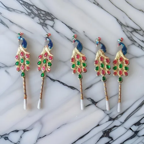 Image of Pooja Tilak Stick Meenakari Colorful Pack of 5