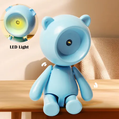 Image of pooshu Cartoon Study Lamp (11 cm, Light Blue)