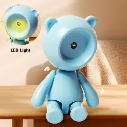 pooshu Cartoon Study Lamp (11 cm, Light Blue)