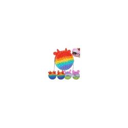Pop Toy Pop Pencil Case Pen Case Stationery Storage Bag Decompression Toy Push Pop Stationery Storage Bag Makeup Cosmetic Pouch for Office School Stationery (Round)