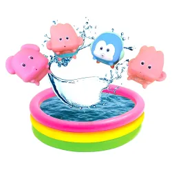 PoPo Toys for Baby - 4 Pcs Bathtub Toys