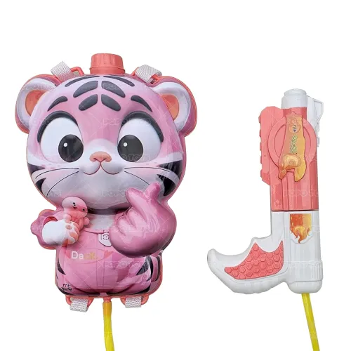Image of PoPo Toys Holi Pressure Pichkari with Cute Kitty Character Bag Tank- 3 LTR