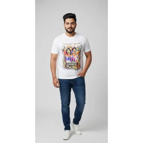 Image of PoPo Toys Men's Holi Special Rang Barse Graphic T-Shirt XXL