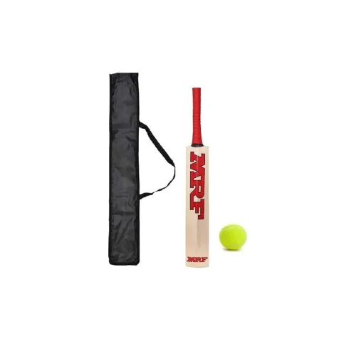 Image of Popular Willow Cricket Bat with Tennis Ball
