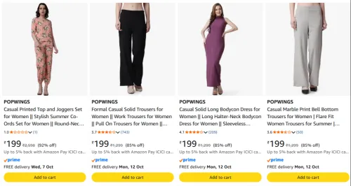 Image of POPWINGS clothing at minimum 73% Discount