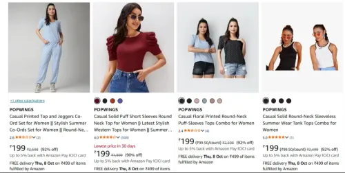 Image of POPWINGS Tops Combo at minimum 92% Discount