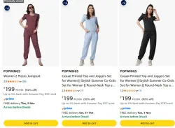 POPWINGS Women 2 Pieces Jumpsuit at minimum 73% Discount