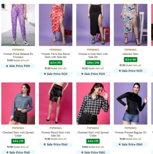 Image of POPWINGS Women's Clothing Upto 95% Discount