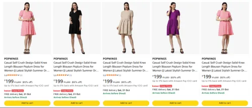 Image of POPWINGS Women's cloths upto 90% discount