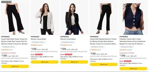 Image of POPWINGS Women's Clothing upto 90% Discount