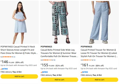 Image of POPWINGS women's clothing Upto 92% Discount