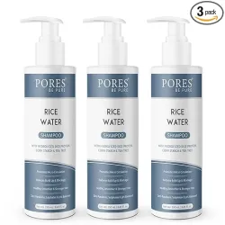 PORES Be Pure Rice Water Shampoo 250 ml X 3