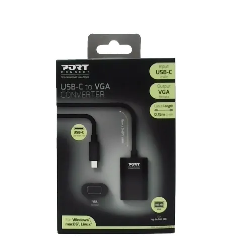 Image of Port Designs Type C to VGA Adapter