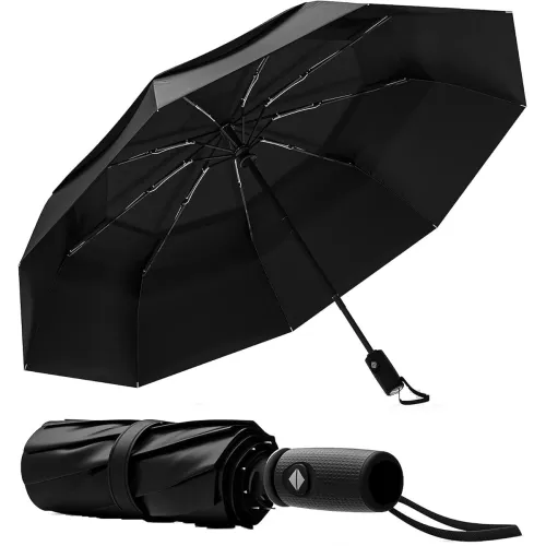 Image of Portable Auto Travel Umbrella Windproof for Rain