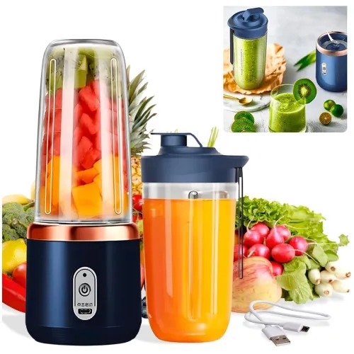 Image of Portable Electric Blender USB Rechargeable Smoothie Juicer