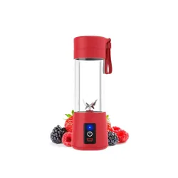 Suzec Portable Electric USB Juice Maker Juicer Bottle Blender Grinder Mixer, 6 Blades Rechargeable Bottle with (Multi color)