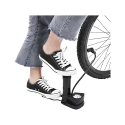 Portable High Pressure Foot Air Pump with Heavy Compressor Cylinder & Pressure Gauge for Bicycle