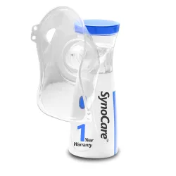 Portable Mesh Nebulizer for Adults & Kids, Handheld Nebuliser Machine with 2 Masks, 1 Mouth piece 