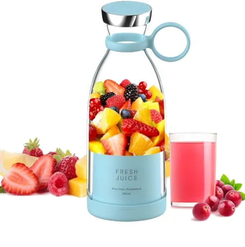 Image of Tradezon Plastic Portable Mini Juicer Blender Bottle 420ml | Hand Juicer (Multicolor)