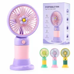 Portable Rechargeable Mini Handheld Fan Personal Cooling Fan with 3 Speed Modes Silent Operation Pocket Fan for Travel O