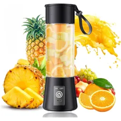 Portable 450ml Juicer Blender, 6-Blade USB Rechargeable Personal Mixer Bottle with Built-In Jar, Smoothie & Protein Shak
