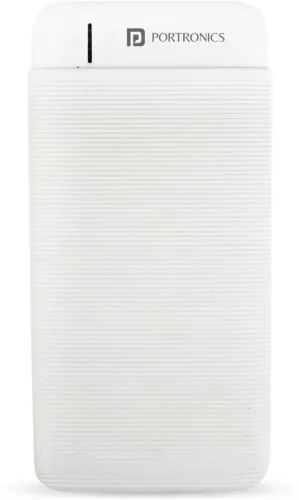 Image of Portronics 10000 mAh 12 W Power Bank (White, Lithium Polymer, Fast Charging for Mobile)