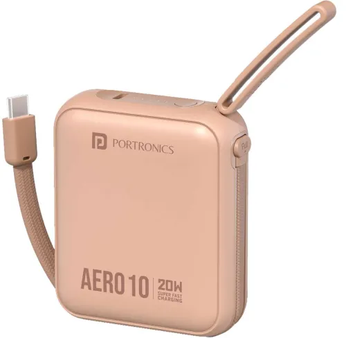 Image of Portronics 10000 mAh 20 W Wireless Compact Power Bank