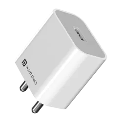 Portronics 12 W 2.4 A Wall Charger for Mobile (White)